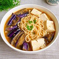 茄子豆腐面的做法图解4