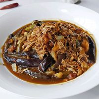 蒜辣豉肉烧茄条的做法图解6