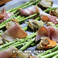 香烤培根芦笋扇贝肉的做法图解3