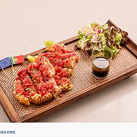 夏日清爽小食：脆炸芥末蛋黄酱猪颈肉配西柚莎莎的做法图解7