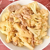 有机花菜炒肉的做法图解6
