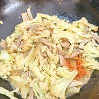 有机花菜炒肉的做法图解5
