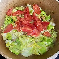番茄炒包菜，酸咸可口专治夏季没食欲的做法图解4