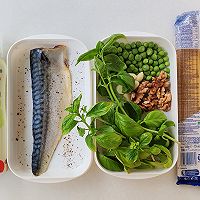 豌豆青酱意面配煎青花鱼，一人食也可以很精致的做法图解1