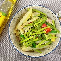 #豪吉藤椒油真香来袭#低卡减脂餐!藤椒味蒜苔炒土豆的做法图解1