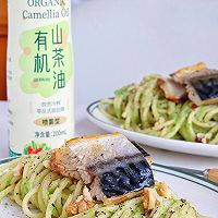 豌豆青酱意面配煎青花鱼，一人食也可以很精致的做法图解16