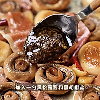 西班牙蒜香火腿蘑菇的做法图解4