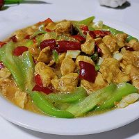 椒蒜丝瓜焖鸡肉的做法图解8
