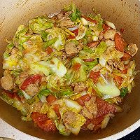番茄炒包菜，酸咸可口专治夏季没食欲的做法图解5