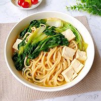 油麦菜豆腐面的做法图解4