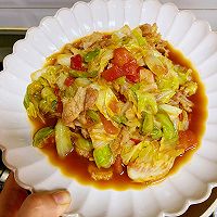 番茄炒包菜，酸咸可口专治夏季没食欲的做法图解6