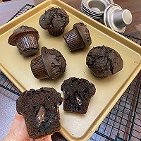 巧克力爆浆玛芬蛋糕—蓬松暄软，一口爆浆！的做法图解15