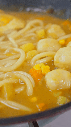 【宝宝辅食】咖喱鱼丸乌冬面的做法图解8