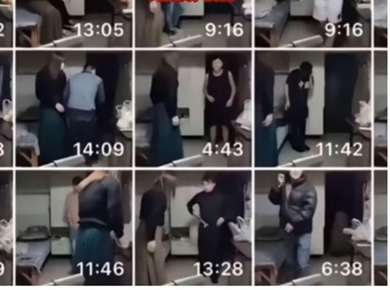 「南京红姐」真实身分是男人，他将脸涂白、戴上假发。（视频截屏）