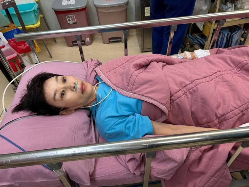 李秀媛出车祸送医急救。图/摘自脸书