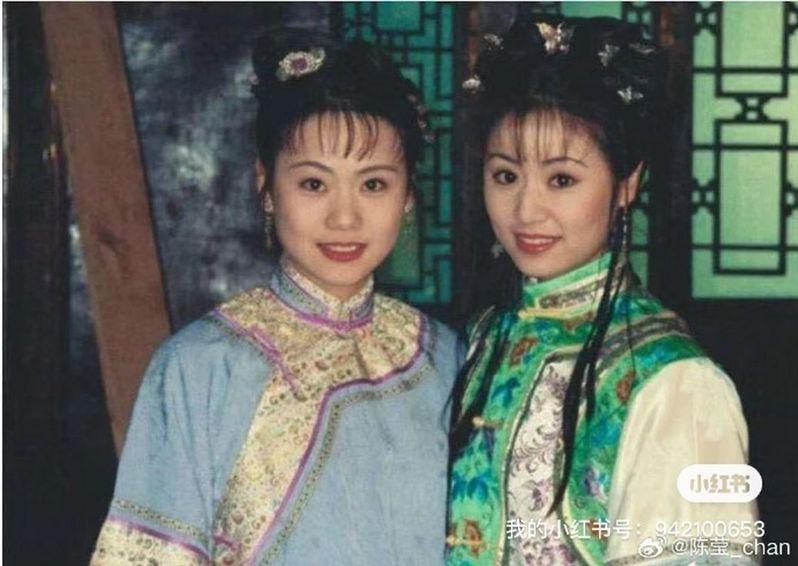 陈莹(左)和林心如合作「还珠格格」。(取材自小红书)