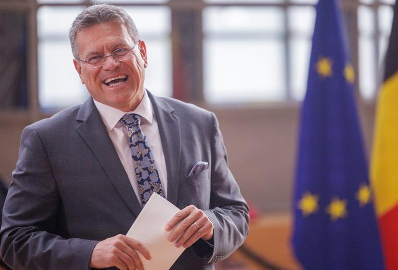 欧洲联盟主管贸易事务运行委员塞夫柯维奇(Maros Sefcovic)。欧新社