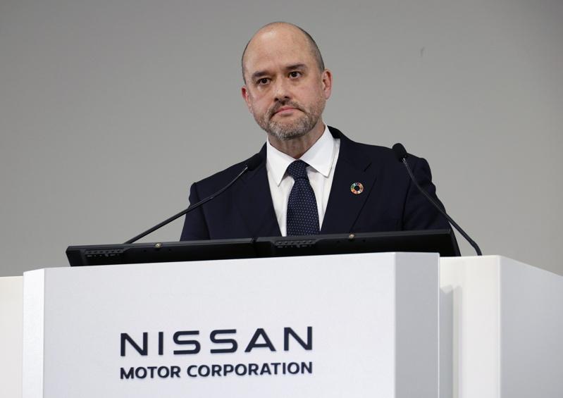 日本汽车制造商日产汽车首席执行官艾斯皮诺萨15日出席记者会。(欧新社)