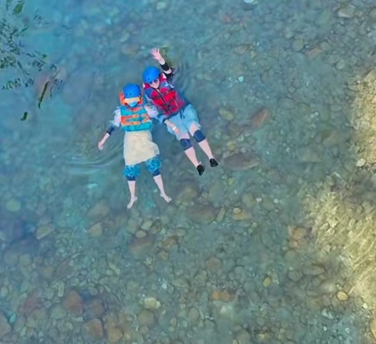 网上晒出的窝囊漂流视频。(取材自小红书)