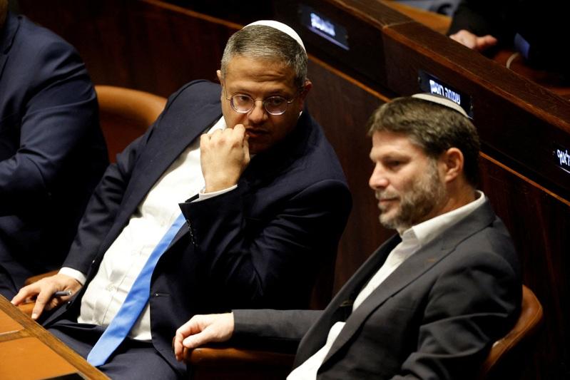 荷兰宣布将以色列财政部长史莫特里奇(Bezalel Smotrich,右)和国家安全部长班吉维尔(Itamar Ben Gvir,左)列为不受欢迎人士,原因是他们煽动暴力并主张在加萨进行种族清洗。路透