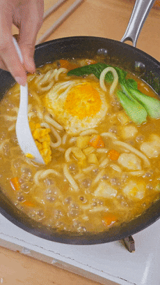 【宝宝辅食】咖喱鱼丸乌冬面的做法图解7