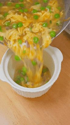 【宝宝辅食】豌豆牛肉蛋花汤的做法图解12