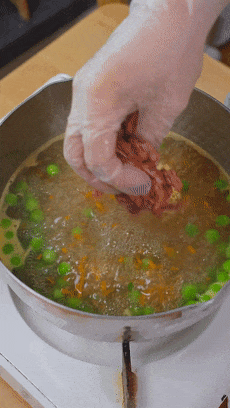 【宝宝辅食】豌豆牛肉蛋花汤的做法图解9