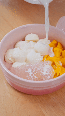 【宝宝辅食】牛奶冻西米露的做法图解10