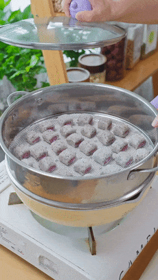 【宝宝辅食】黑芝麻紫薯小馒头的做法图解11