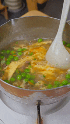 【宝宝辅食】豌豆牛肉蛋花汤的做法图解11