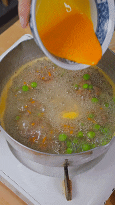 【宝宝辅食】豌豆牛肉蛋花汤的做法图解10