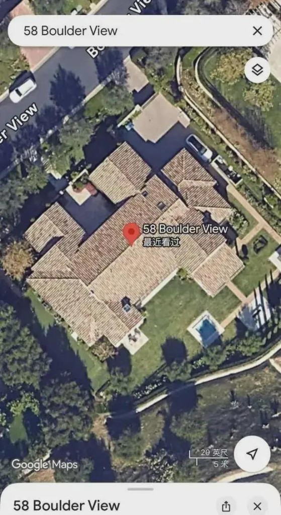 夏海钧家族在尔湾的一处不动产58 Boulder View。（取材自每日经济新闻）