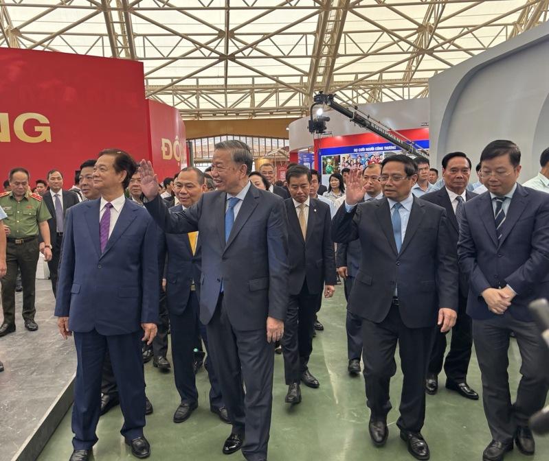 越南国家展览会议中心总面积超过90公顷，建筑整体俯瞰为越南文化中的金龟神形状，据信为全球最大环型展览馆。（VinGroup提供）