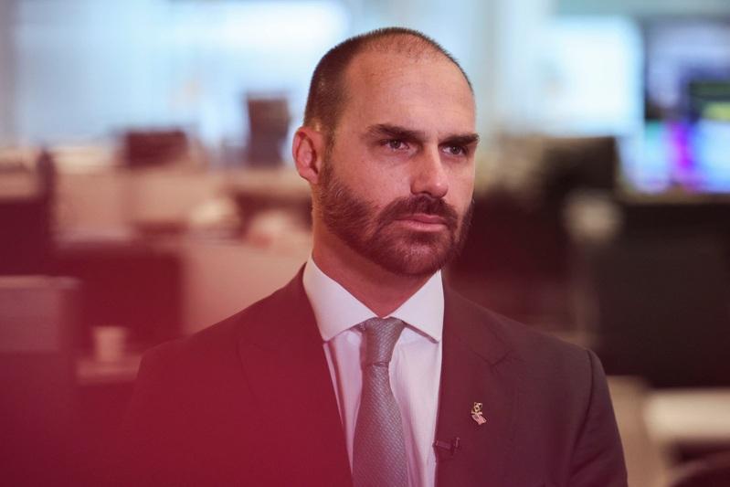 巴西前总统波索纳洛之子爱德华多‧波索纳洛(Eduardo Bolsonaro)。(路透)