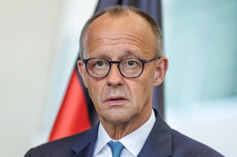 德国总理梅尔茨(Friedrich Merz)在26日表示，德国不会加入西方盟友的倡议，承认巴勒斯坦国。(欧新社)