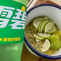 网红水「雪碧柠檬百香果」的做法图解3