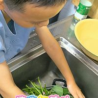 红薯叶麦饭 ▏红薯叶别扔，摇身一变成为健康美食～的做法图解1