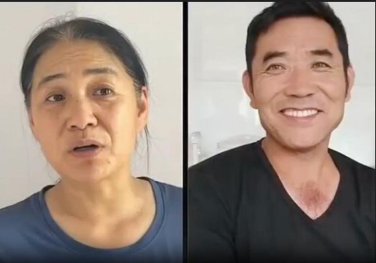 北京村支书尹春燕(左)和丈夫蔡永章，亲自开车协助转移群众时，不幸被洪水冲走。(取材自新京报、央视)