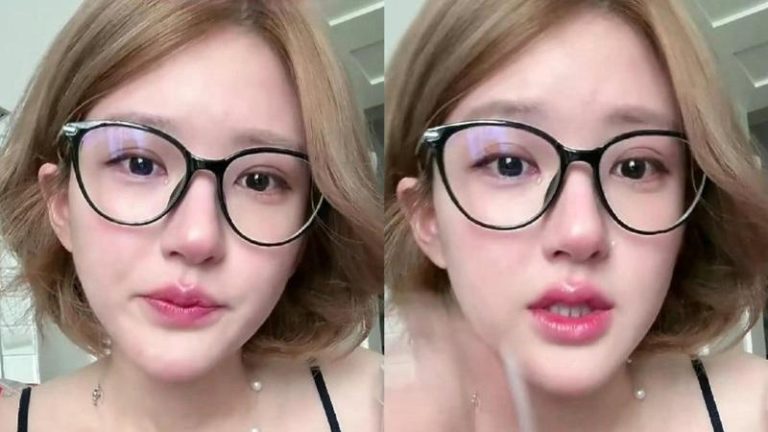 赵露思直播痛哭，眼泪一颗颗落下来。（取材自赵露思抖音）