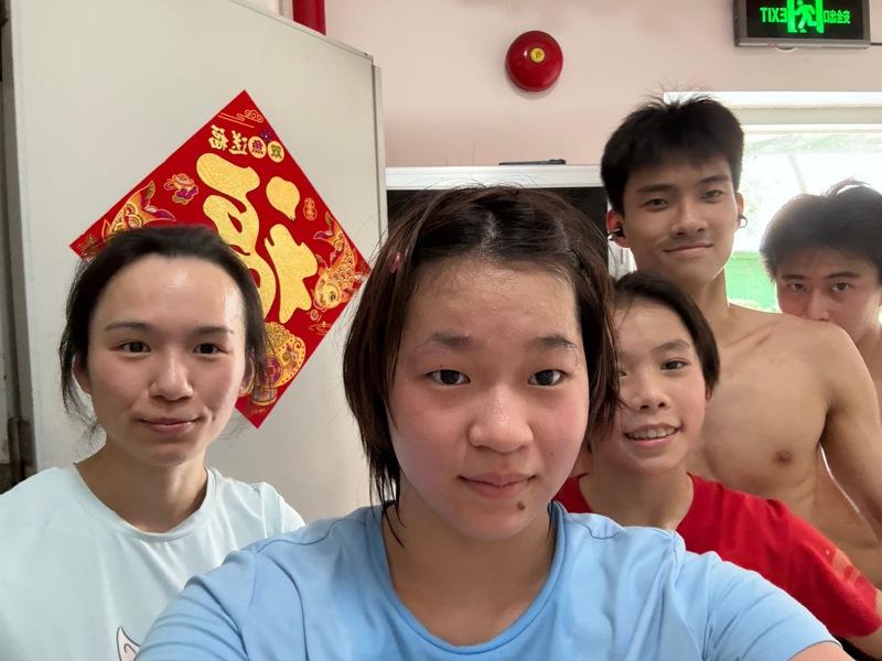 全红婵之前被调侃「脸变圆了」。(视频截屏)