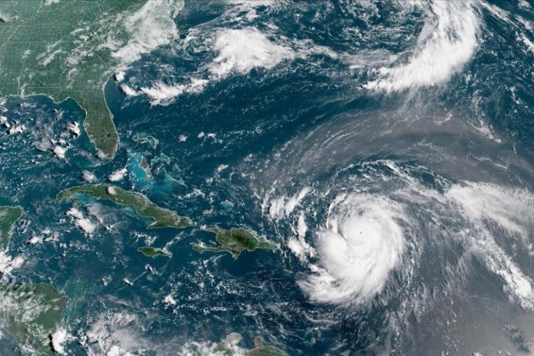 今年大西洋飓风季第一个飓风艾琳（Hurricane Erin）已经成为危险的4级飓风，并且继续在迅速增强。（路透）