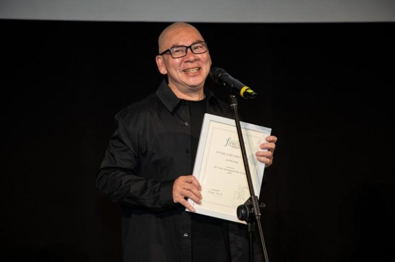 蔡明亮导演获奖时表示：「国际影评人对我非常支持，让我在创作的路上一点都不寂寞。」图／国家影视听中心提供