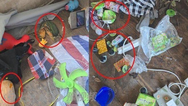 卧室中的食物。(取材自上游新闻)