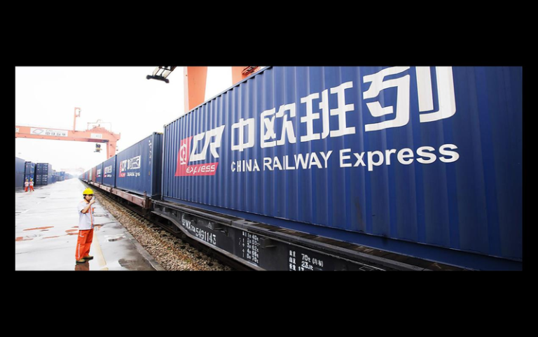 中国「一带一路」倡议今年的投资规模达历史新高，图为中欧班列。（中新社）
