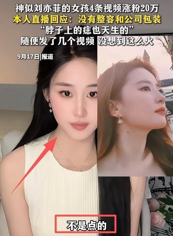 酷似刘亦菲的女孩。（取材自网易号「银河史记」）