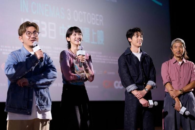 导演龚兆平（左起）、袁澧林、许光汉、文念中出席活动。图／甲上娱乐提供