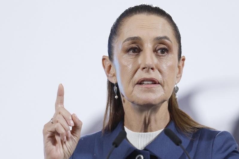 墨西哥总统薛恩鲍姆(Claudia Sheinbaum)。欧新社