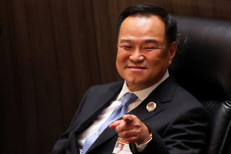 泰国「泰自豪党」党魁阿努廷5日当选新总理。（路透）