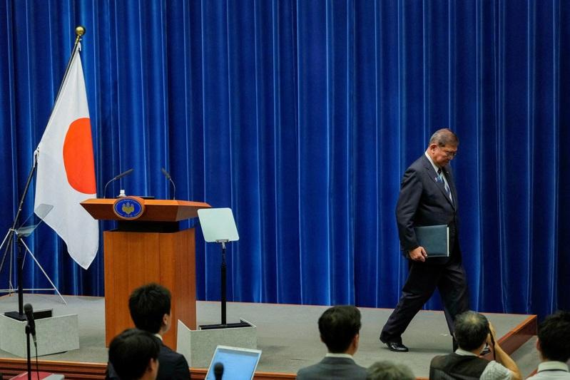 日本首相石破茂7日宣布请辞。(路透)