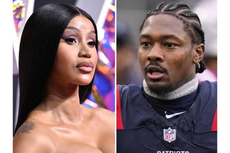 Cardi B在CBS Mornings 节目采访时透露自己怀了新男友NFL球星Stefon Diggs的孩子。(美联社)